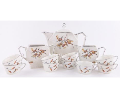 An Art Deco European pottery R T M tea set