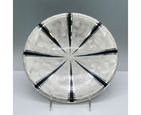 This lustrous electroplated enamel bowl from the 1940s is marked, WMF epbrass Germany. Issued: 20th centuryDimensions: 10.5"L