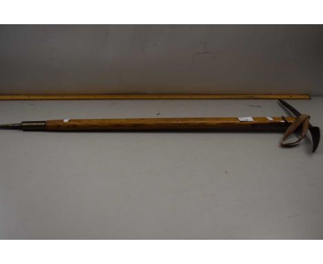 Vintage wooden handled ice axe