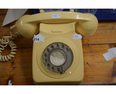 Vintage cream plastic telephone