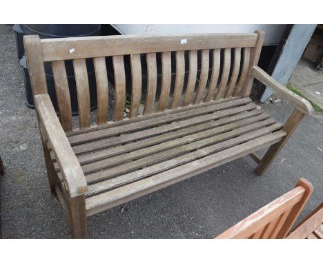 Teak garden bench