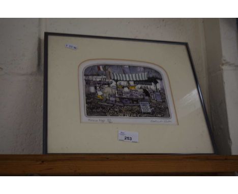 Graham Clarke, Fresco Oggi, coloured print, signed in pencil, number 63 of 400, framed and glazed