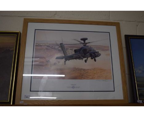 Rick Herter, Convoy Escort, coloured print, framed and glazed