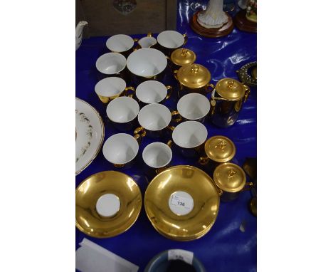 Quantity of Royal Worcester gilt lustre coffee wares