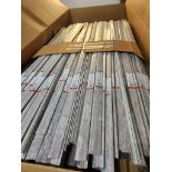 Coffin box with approximately (1163) single Mixed T-Mold & MPR - 72" Long, 6-10mm, various colors