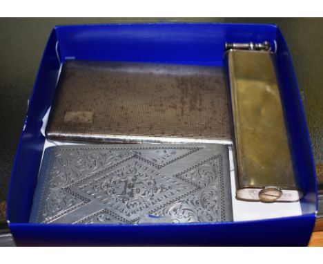 A Dunhill Unique silver plated Club lighter, 1920's-30's, with elongated oblong body with rounded edges, stamped, Dunhill Uni
