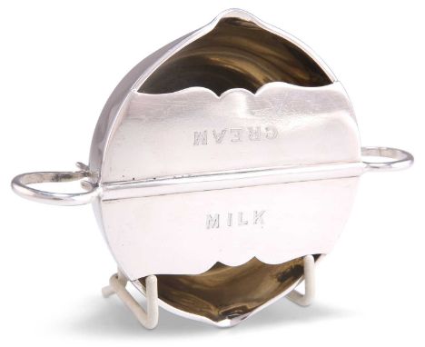A LATE VICTORIAN SILVER DOUBLE-LIPPED MILK AND CREAM JUG by Atkin Brothers, Sheffield 1894, retailed by Thornhill, Bond Stree