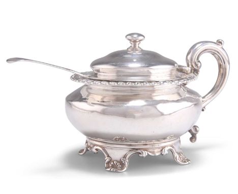 A GEORGE IV SILVER MUSTARD POT by Edward, Edward junior, John &amp; William Barnard, London 1829, of squat circular form with