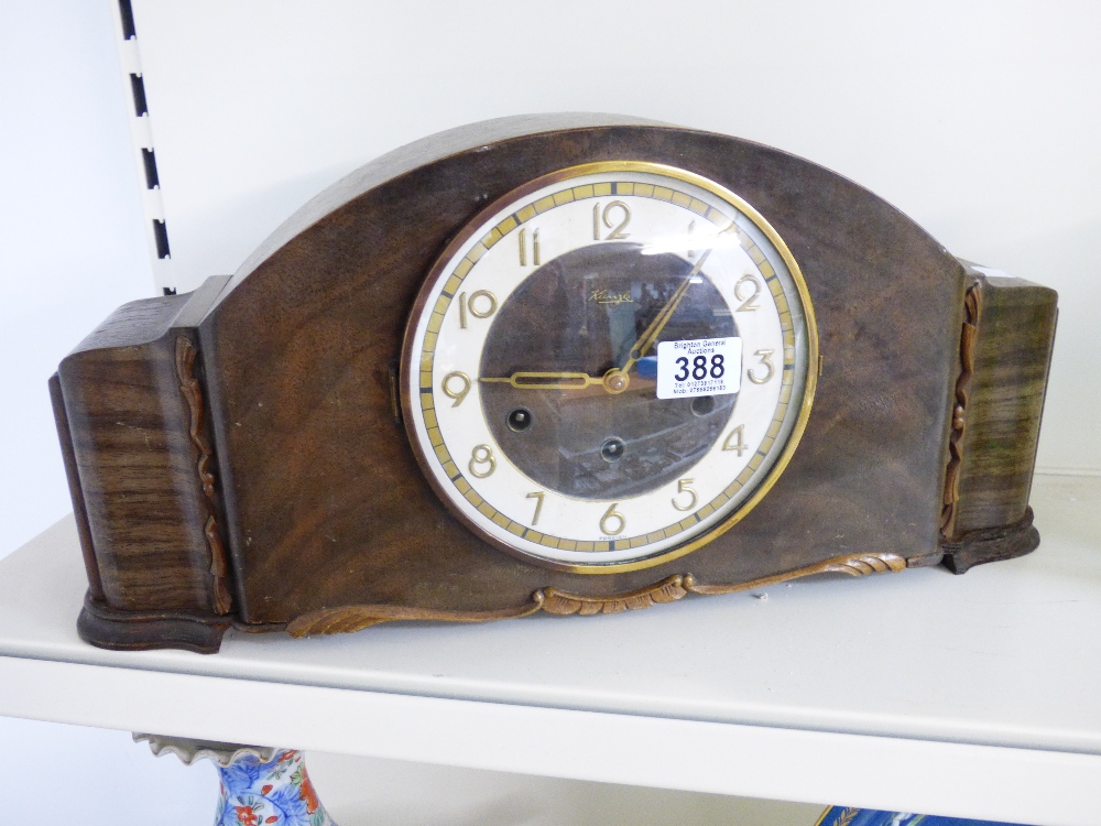 KIENZLE MANTLE CLOCK, ST MICHAEL, WHITTINGTON & WESTMINSTER CHIMES 23 X