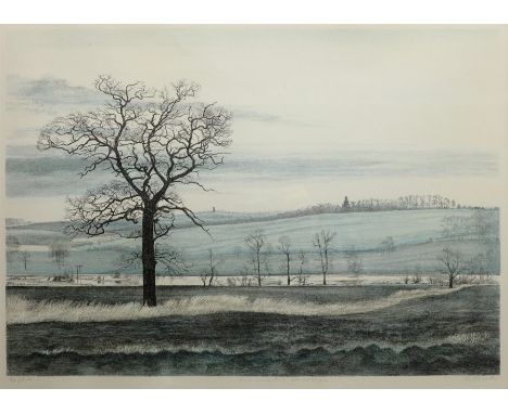 George Guest (British 1935-): 'Monumental Landscape', limited edition lithograph pub. Christie's Contemporary Art signed, tit