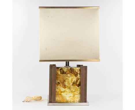 Romeo REGA (1925-1984) A mid-century table lamp made with bass. (30 x 30 x 70 cm)
