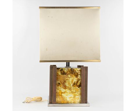 Romeo REGA (1925-1984) A mid-century table lamp made with bass. (30 x 30 x 70 cm)