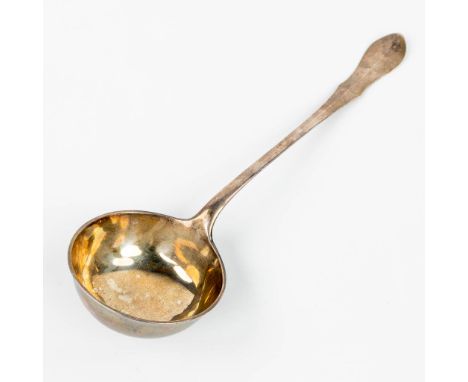 A ladle made of silver and marked 'Mons' Belgium. The second half of the 18th century. 229g. (36,5 cm)