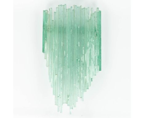 Pia MANU (XX) A wall lamp made of glued glass pieces, made by Pia Manu in Belgium. (40,5 x 72 cm)