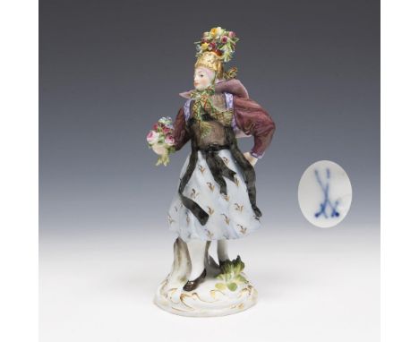 Hormetjungfer (Hormet = Brautkrone). Meissen. 1898-1923. Modell-Nr. Q 190 b.             Höhe: 16 cm.             Modell von 