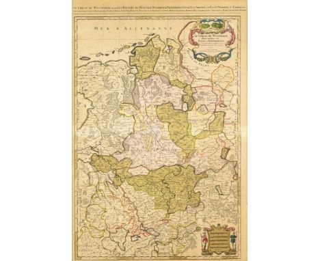                     SANSON,             Nicolas(1600 Abbeville - 1667 Paris)    Große Landkarte des Westfälischen Reichskreis