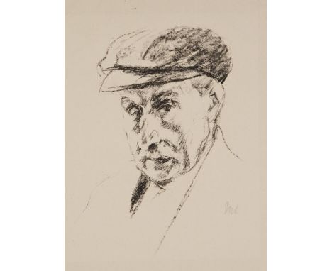                     LIEBERMANN,             Max(1847 Berlin - 1935 Berlin)    Selbstbildnis mit SchirmmützeLithographie. Mono