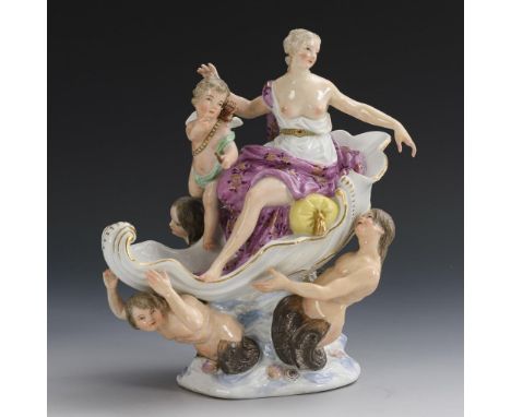 Venusgruppe. Meissen. Ungemarkt, um 1760. Modell-Nr.: 127. Entwurf: 1769.  KAENDLER,  Johann Joachim(1706 Dresden - 1775 Meiß