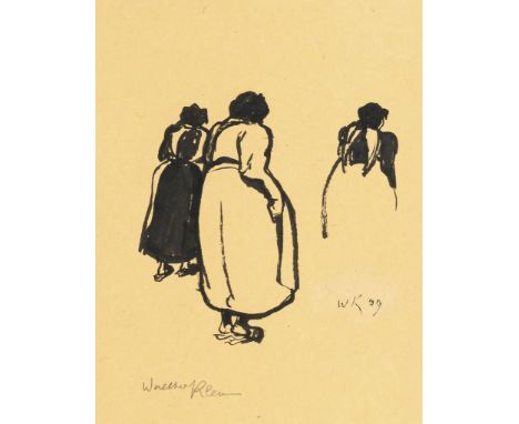                     KLEMM,             Walther(1883 Karlsbad - 1957 Weimar)    Dachauer BäuerinnenLithografie. Bleistiftsigna