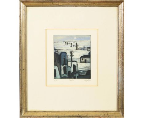                     EGLAU,             Otto(1917 Berlin - 1988 Kampen)    4 abstrahierte Werke2 Farbradierungen. Je mit Bleis