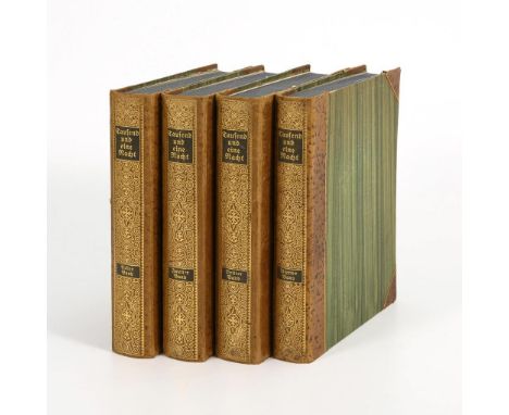             "Tausend und eine Nacht", 4 Bände"Arabische Erzählungen". Bilder von Fernand Schultz-Wettel. Verlag Neufeld & Hen