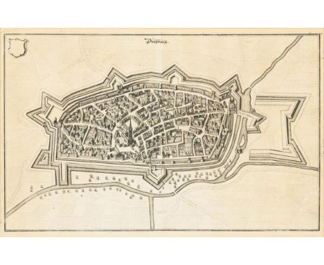                     MERIAN,             Matthäus d. Ä.(1593 Basel - 1650 Schwalbach)    Ansicht von Duisburg aus der Vogelsch