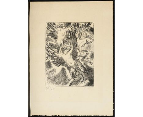                     HOFFMANN,             Ludwig von(1861 Darmstadt - 1945 Pillnitz)    HarpyienLithografie. Bleistiftsignatu