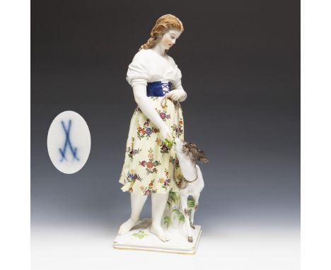 Seltene große Figurengruppe: Brüderchen und Schwesterchen. Meissen. 1881-1923. Modell-Nr. M 163.             Höhe: 48 cm.    