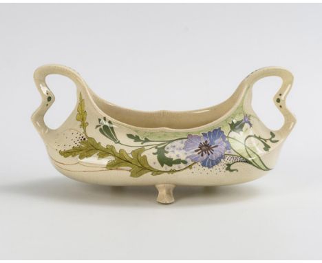 Jugendstil-Jardinière. Plateelbakkerij Zuid-Holland, Gouda. Lazarus-Marke, Jahresbuchstabe A. 1898. Modell-Nr. 265.          