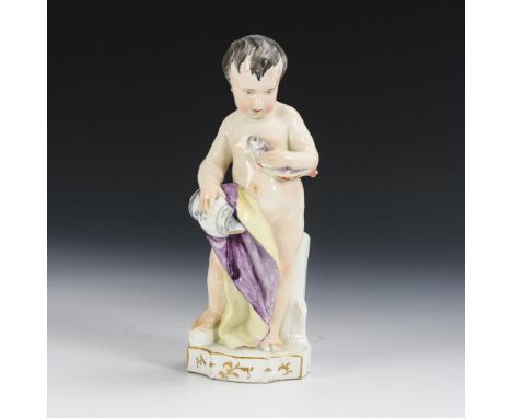 Allegorie des Wassers. Closter Veilsdorf. Ungemarkt, Ritzzeichen "gE2", 1770. Aus der Serie "Die großen Elemente".           