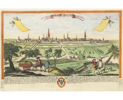                     LEOPOLD,             Johann Christian(1699 - 1755)    Ansicht von DortmundKolorierter Kupferstich. Druckp