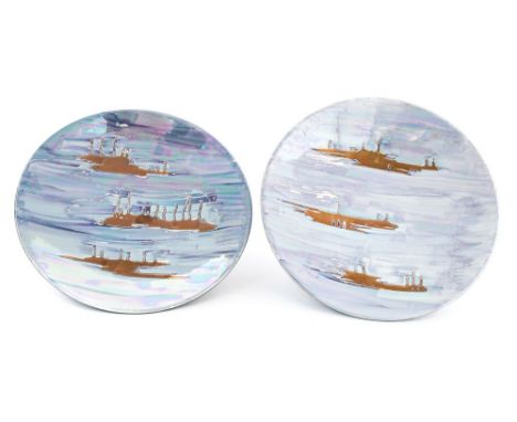 A pair of Poole Art Pottery plaques 'Imagination'