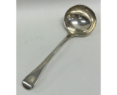 A Georgian silver OE pattern sauce ladle. London. By WE&amp;WF. Approx. 58 grams. Est. £20 - £30.