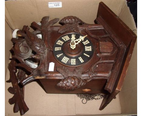 Wooden carved cuckoo clock