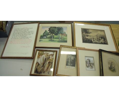 Selection of framed prints