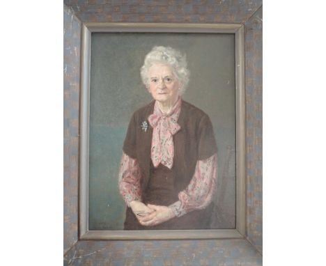 Claude Harrison, (20th century), an oil painting on board, portrait of a lady, signed and dated 1975, 39 x 29cm, framed 54 x 
