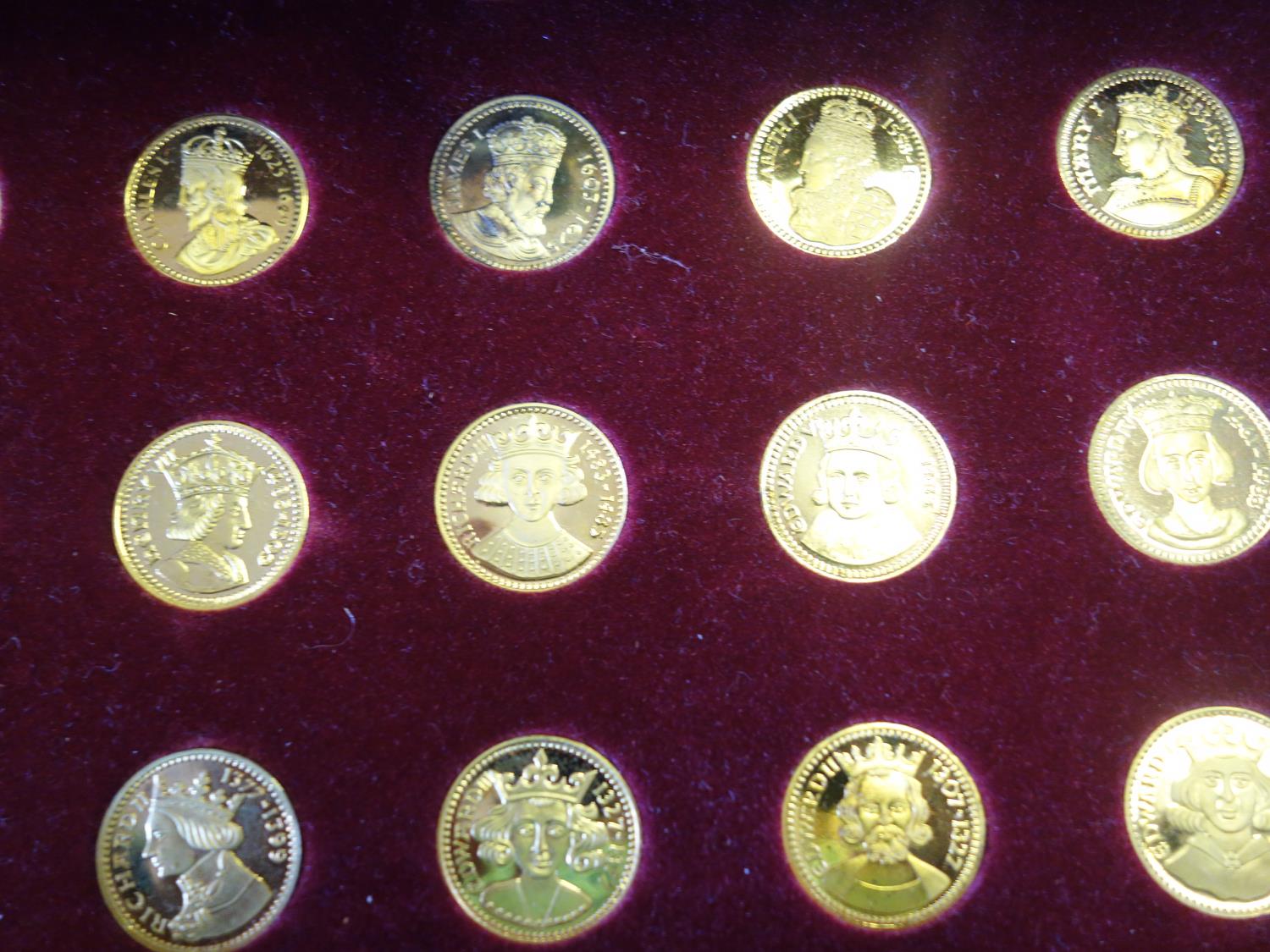 Our Royal Sovereigns, a collection of 70 solid silver and gilt replica