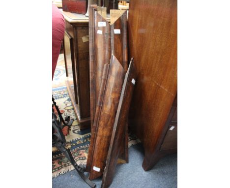 A 17TH CENTURY STYLE BURR WALNUT VANEERED CUSHION MOULDED PICTURE OR MIRROR FRAME, approximately 75cm x 89.5cm (for restorati