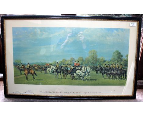 JOAN WANKLYN  'Review of the Kings Troupe Royal House Horse Artillery, Her Majesty the Queen in Hyde Park, 10th May 1967', pr