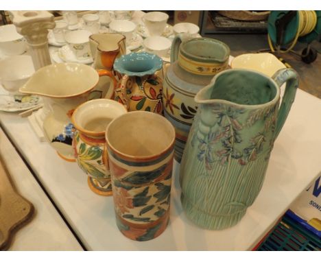 1930s ceramic jugs and vases including stoneware
