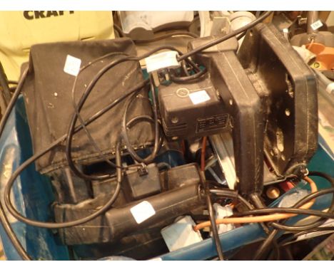 Box of mixed power tools
