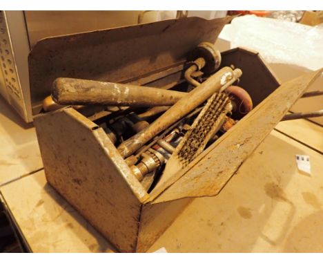Metal toolbox and tools