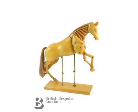 Artist's anatomical mannequin, in the form of a rearing horse, approx 59 x 59 cms.