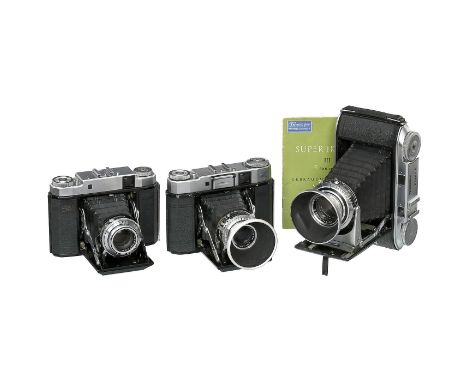 2 Super Ikonta und Bessa IIZeiss Ikon, Stuttgart. 1) Super Ikonta Typ 534/16, für 6 x 6 cm, Nr. D 99553, Tessar 3,5/75 mm Syn