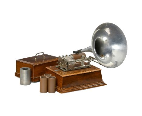 Phonograph Pathé "Le Sublime", um 1905Nr. 28802, gleiche Mechanik wie Coq Modell 1, französischer Walzenphonograph für Standa
