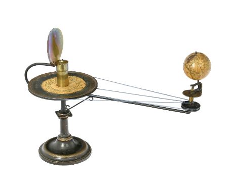 Tellurium von August Riese, Berlin, um 1880Physikalisches Demonstrationsmodell, signiert auf Erdglobus: "Aug. Riese, Berlin",