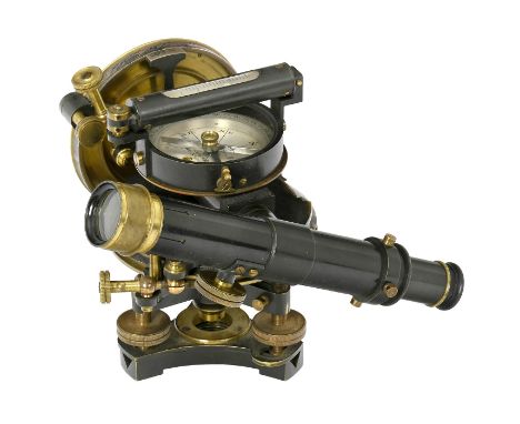 Kleiner englischer Theodolit von Casella, um 1880L. Casella Maker to the Admiralty Ordnance London, Serien-Nr. 3.245, origina