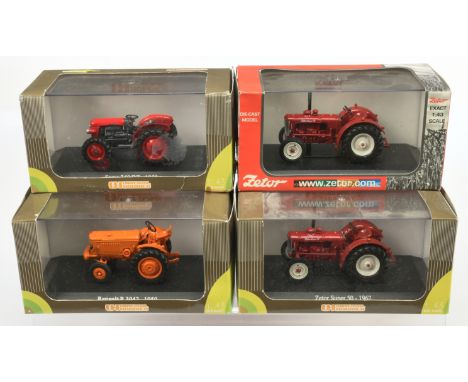 Universal Hobbies (1/43rd) Tractor Group Of 4 - (1) Zetor Super 50 - Red, (2) another same but Promo Packaging, (3) Same 240 