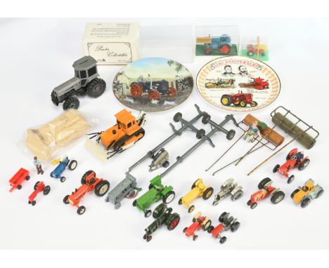Interesting Tractor Related Group To Include - Marklin (Re-worked) Lanz Tractor - Blue, Russian Made T-2 Crawler - Orange and