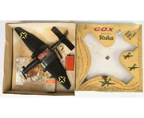 Cox&nbsp; German Stuka Bomber - Black and red plastic body with Engine - come with some accessories - (unchecked for correctn